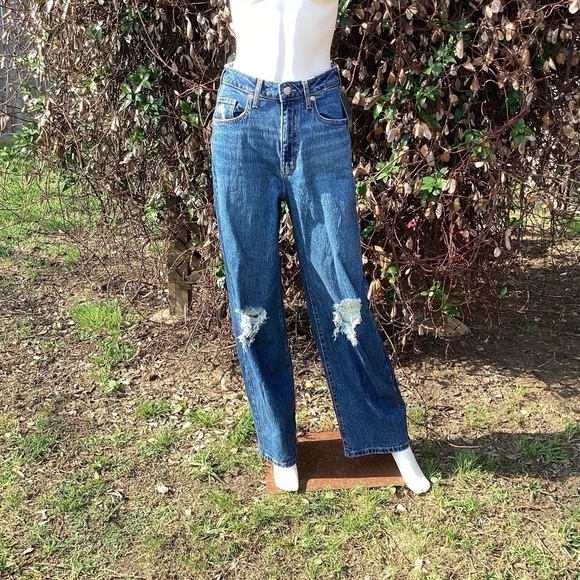 NWT Wild Fable Super High Rise Distressed Baggy Slouchy Relaxed Jeans - Picture 1 of 10